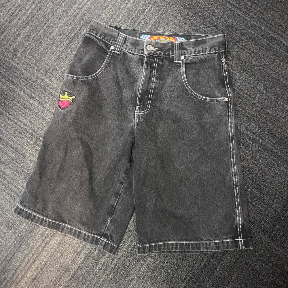 JNCO Classic Shorts Pipes Black 14” Sz 32
